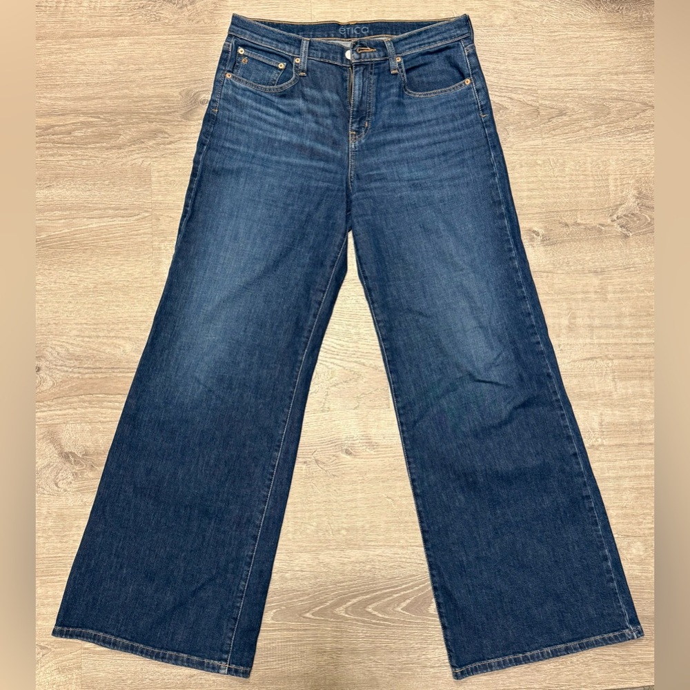 Etica Romi Mid-Rise Wide Leg Jeans Size 30 - Picture 4 of 12